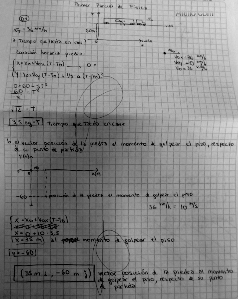 1º Parcial B - Fisica (2013) - CBC - UBA